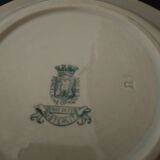2 hollow plates in opaque porcelain of Gien Iron earth model Austerlitz diam 23,5 cm