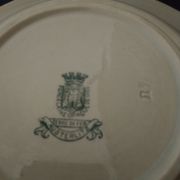 2 hollow plates in opaque porcelain of Gien Iron earth model Austerlitz diam 23,5 cm
