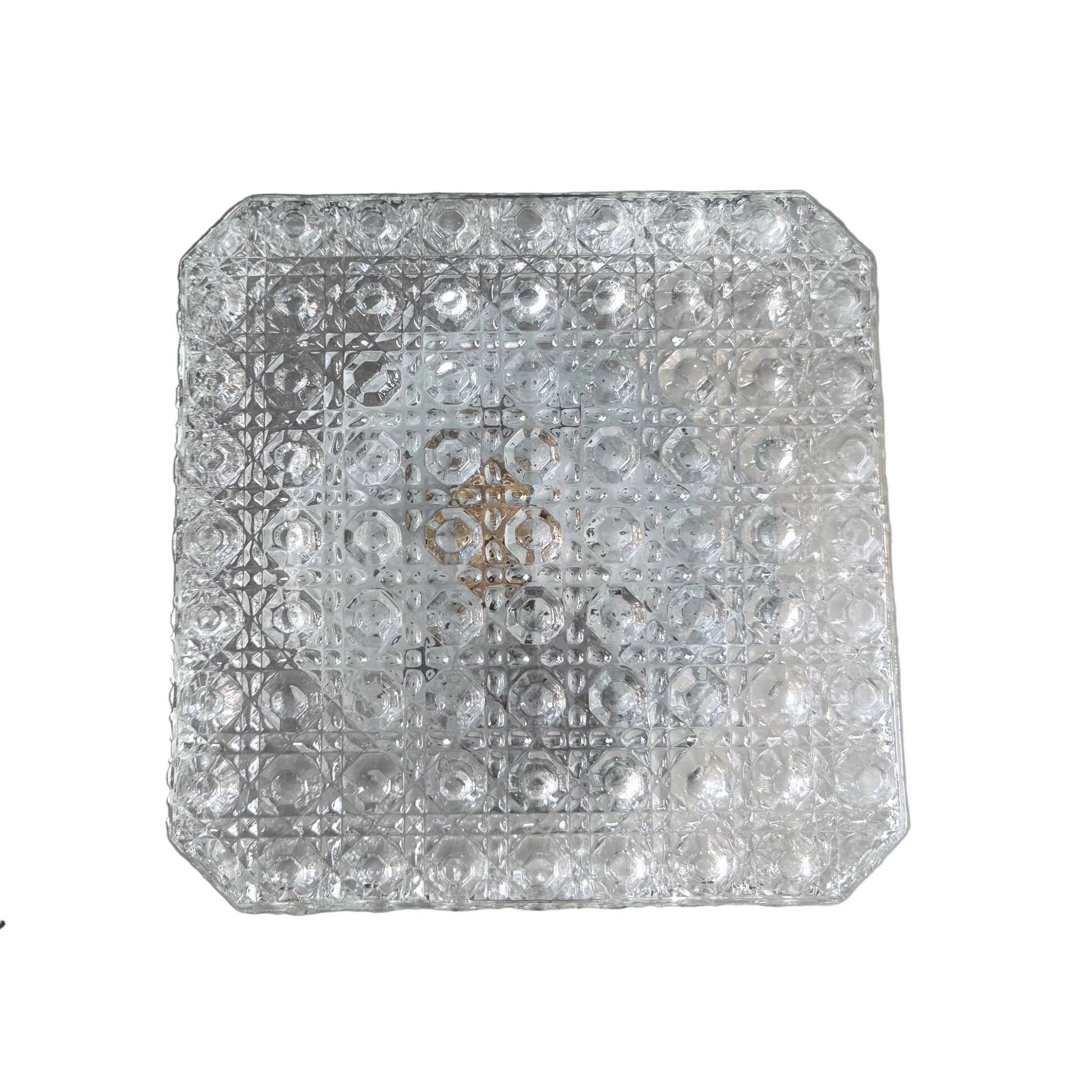 Plafonnier ou applique en verre moulé