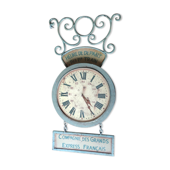 Horloge pendule de gare déco vintage