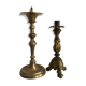 Duo de bougeoirs en bronze anciens
