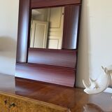 Luciano Frigerio, mod. Tartaro solid padouk mirror, Frigerio di Desio 1970s