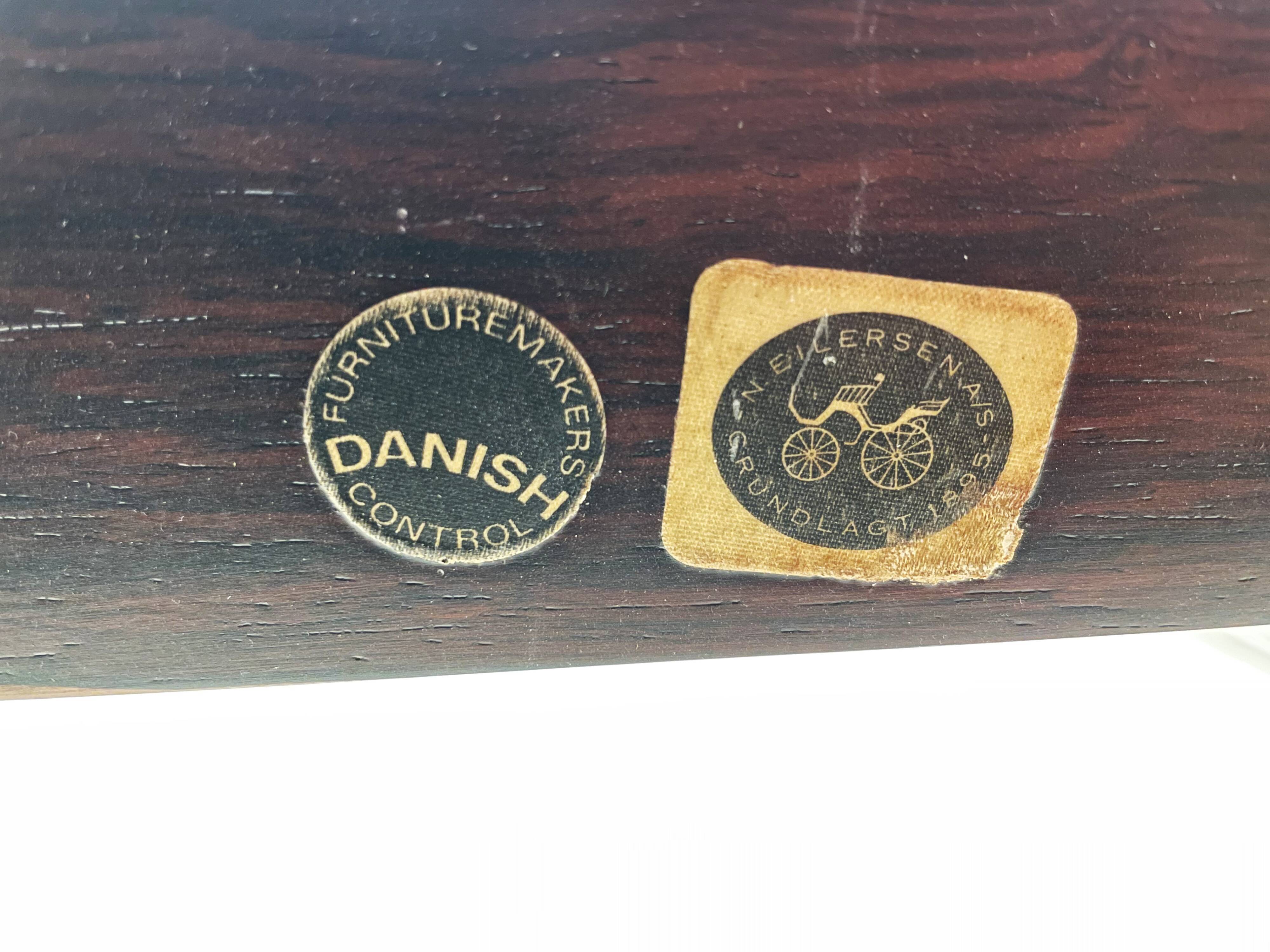 Erik Wørts for Niels Eilersen rosewood and leather lounge chair