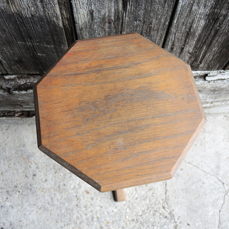 Ancienne sellette octogonale en bois