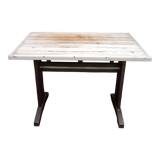 Solid pine bistro table with sanded top, 50s