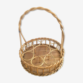 Vintage Wicker wine rack