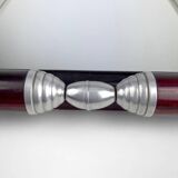 Art Deco metal and wood tray