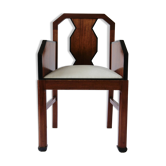 Art Deco armchair in the Amsterdam School style, circa 1930.