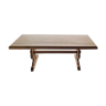 Old rectangular table in raw solid oak and aerogummed