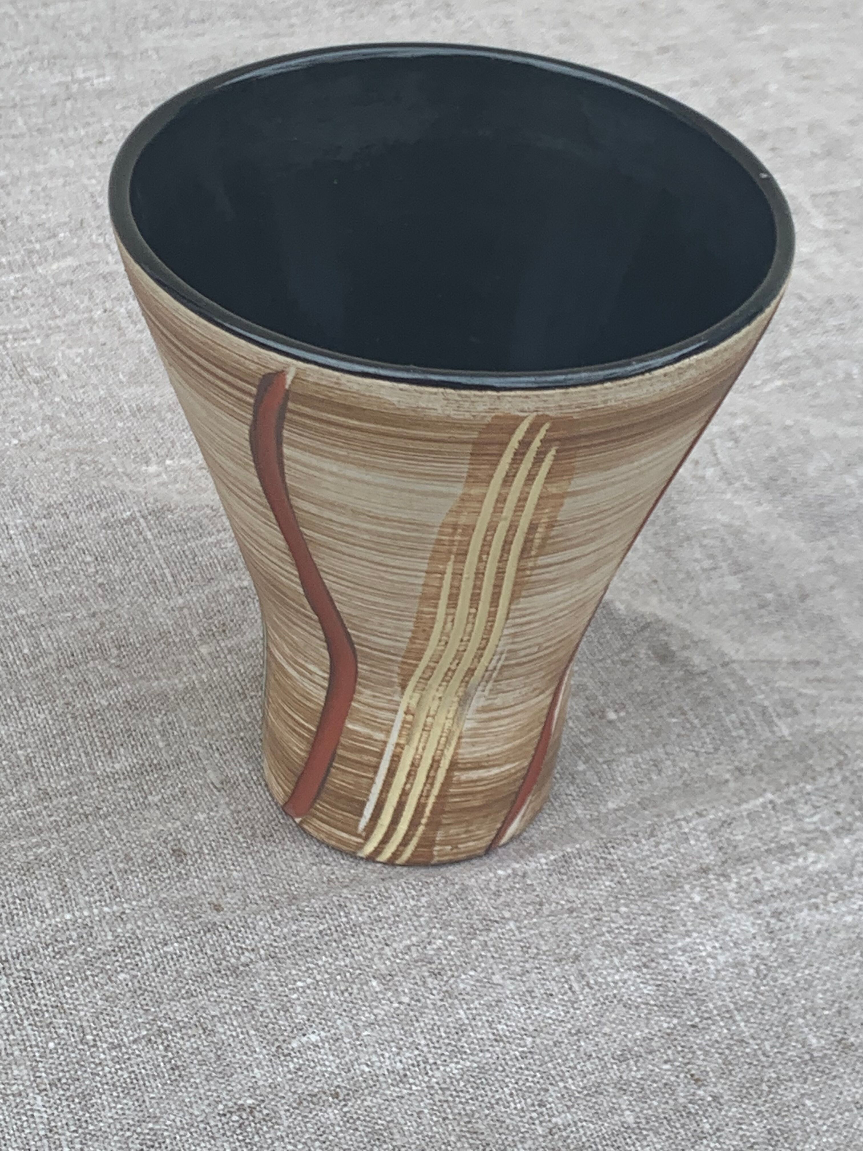 Hohr glazed ceramic vase made in Germany, numbered, design and vintage