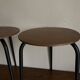 Pair of mid-century modernist plywood bedside stools, 1960s