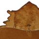 Miroir en bois de style baroque doré français classique 54 cm