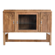 Art Deco display cabinet in walnut • Sculpted decorations • Brass