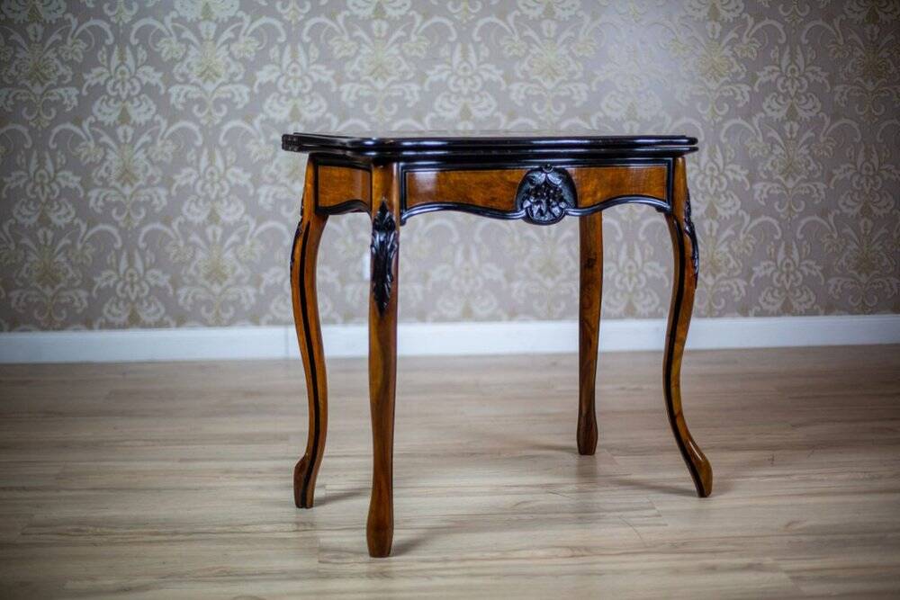 Antique Louis Philippe Walnut Game Table, 1890s