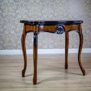 Table de jeu en noyer Louis Philippe antique, années 1890.