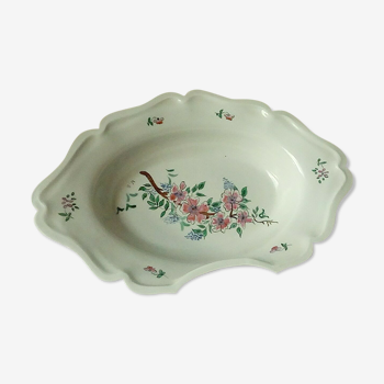 Barber beard dish porcelain floral decoration 20 eme