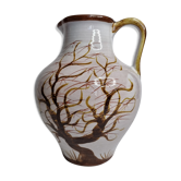 Vase West Germany à décor de bonzaï, 23 cm