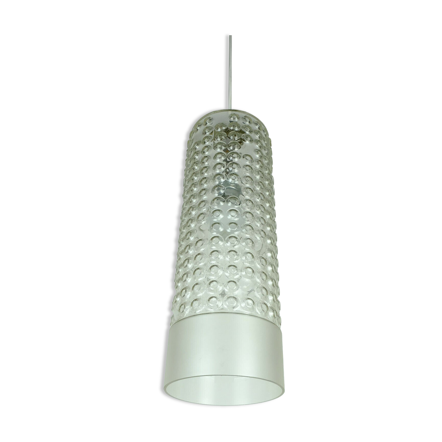 Cylindrical staff lamps pendant light bubble glass etched glass design rolf krueger 1967