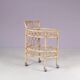 1950s bamboo trolley with two glass tops Italy