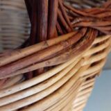 Two-tone wicker basket