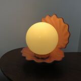 Pink ceramic shell lamp 1970