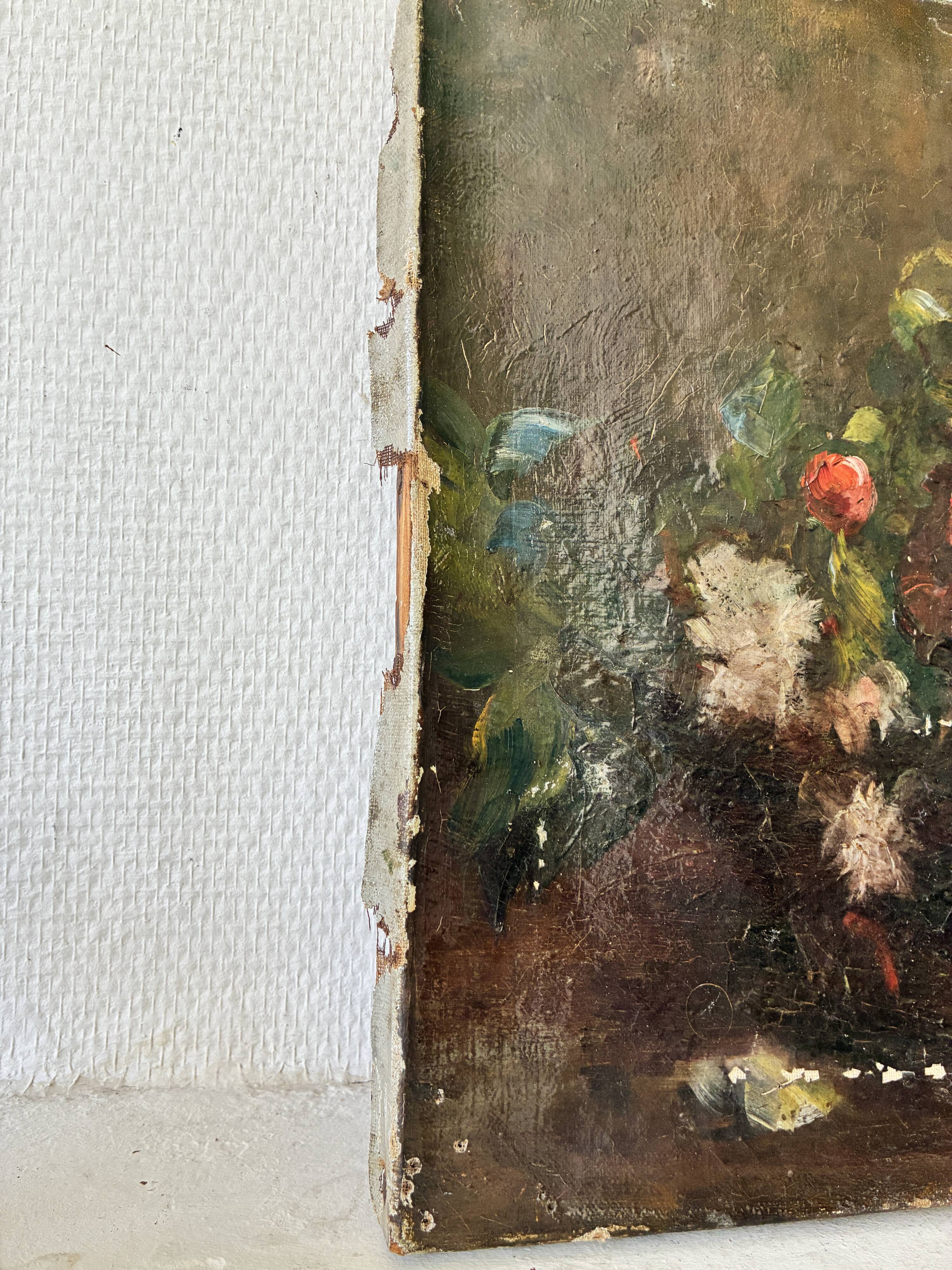 Old painting oil on canvas still life