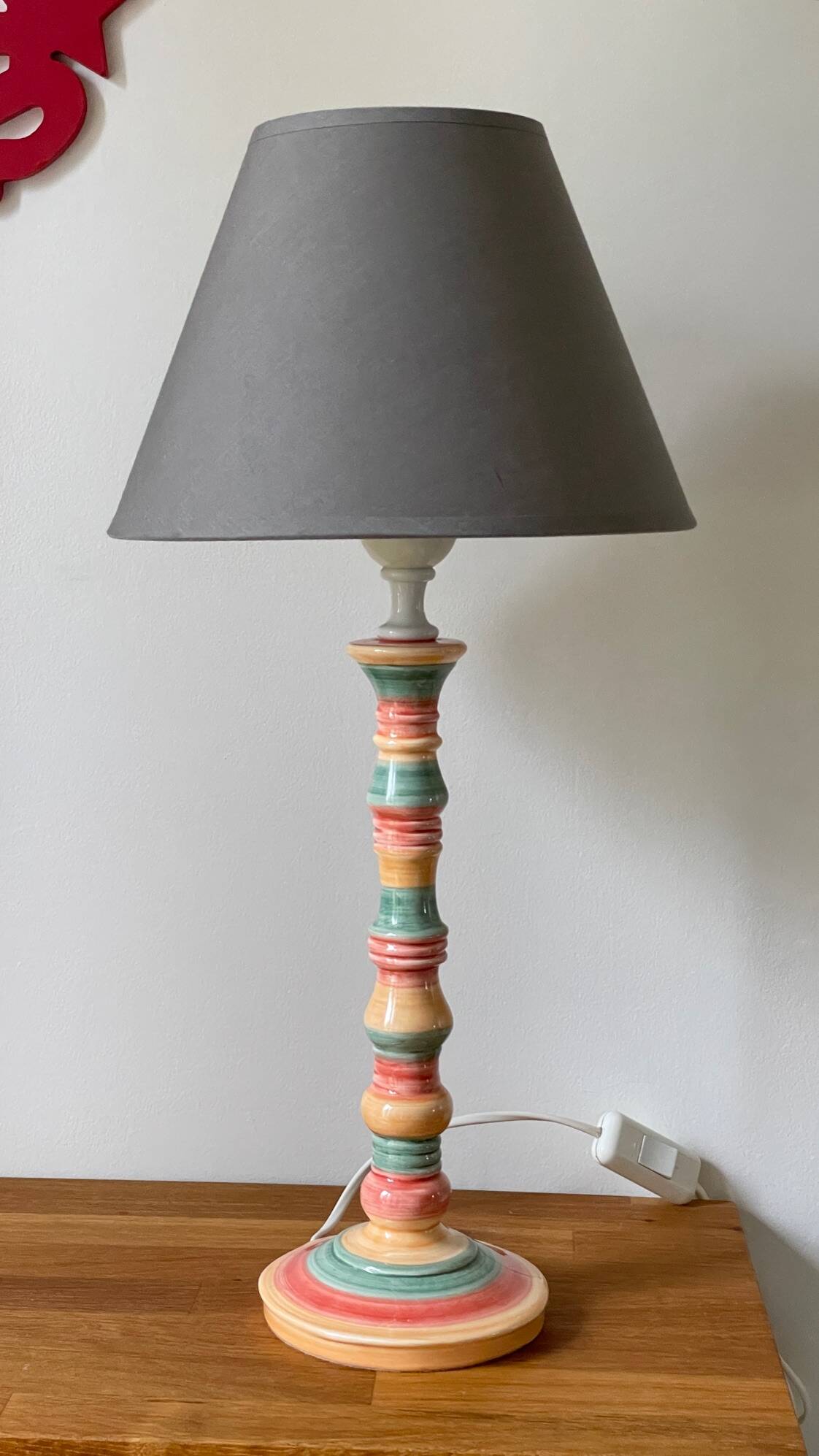 Ceramic lamp by 0. corro vintage