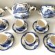 Vintage Johnson Brothers Old Castles Blue Coffee and Chocolate Tea Set