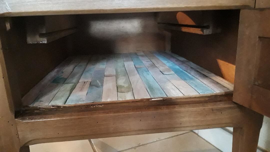 Bench chest gilded oak