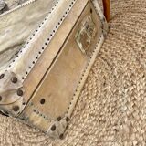 Valise ancienne bois et cuir
