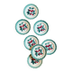 Set of 7 vintage Badonvilier dessert plates.
