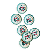 Lot de 7 assiettes à dessert vintage Badonvilier