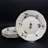 Set of 6 Sarreguemines dinner plates, Bermudes model – circa 1950