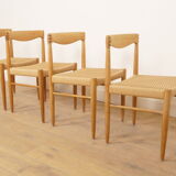 4 x dining chair | Bramin | H.W. Klein | Soaped oak | Restored