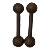 Pair of vintage 1kg dumbbells