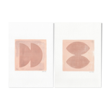 Set of 2 paintings on paper M269 & M270 signed Eawy