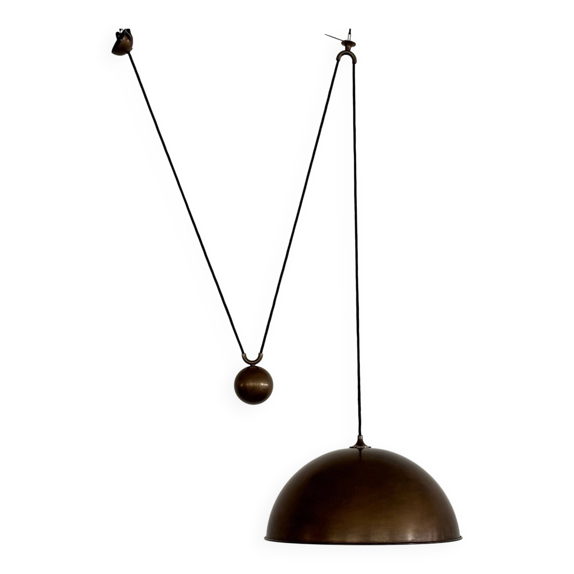 Suspension à contrepoids en laiton vintage Florian Schulz