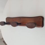 Vintage solid wood wall coat rack