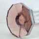 Pair of dark pink crystal vase art deco