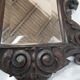 Beveled mirror and carved wood XIX th 27x45cm