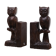Vintage Owl Bookends Wood Spain, 1960s