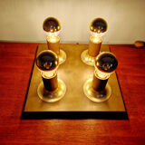 Space Age ceiling light/wall lamp in brass, Cosack Leuchten, 1970.