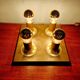 Space Age ceiling light/wall lamp in brass, Cosack Leuchten, 1970.