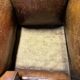 Old leather club chair