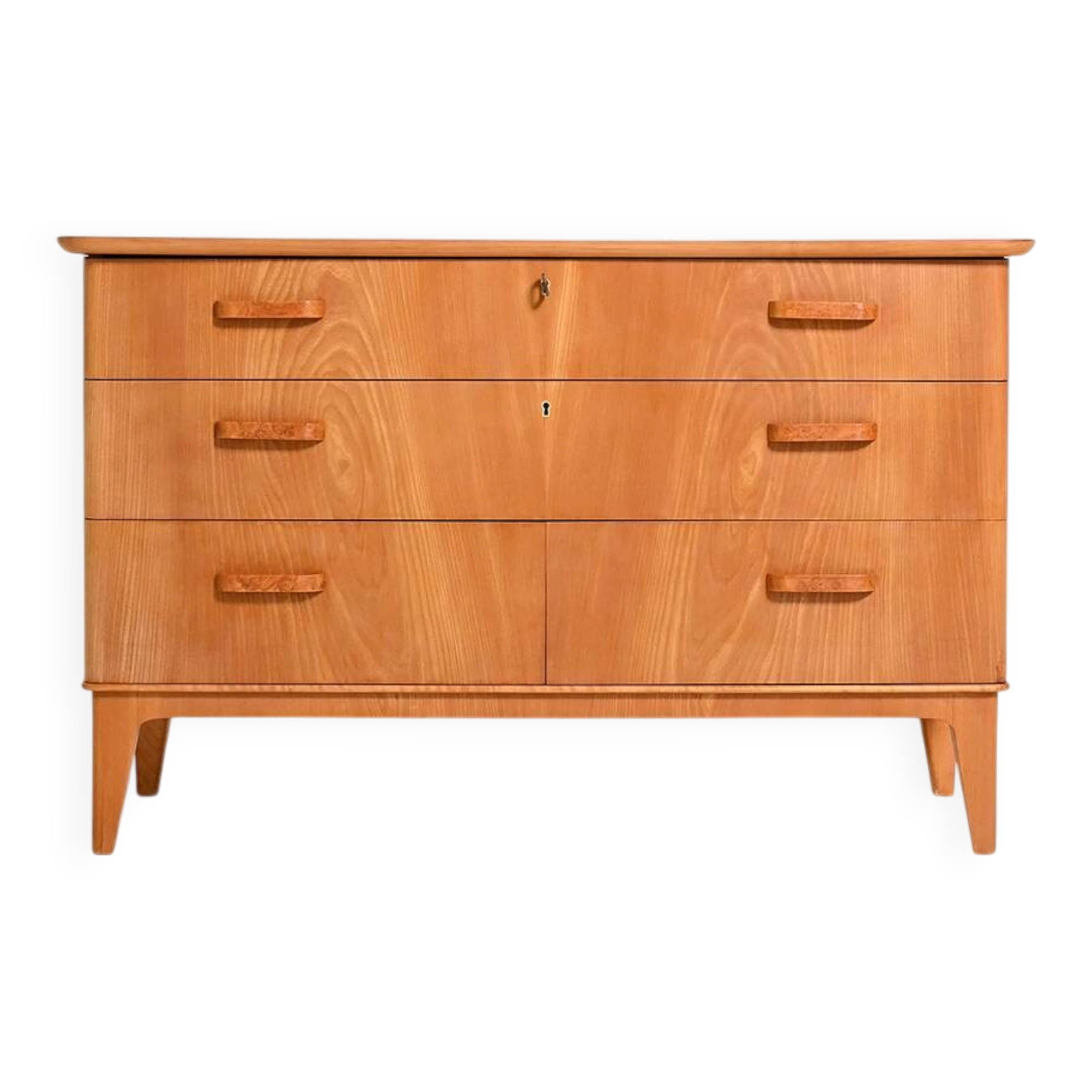 Commode scandinave en bois d'orme, années 1950