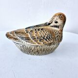 Vintage Earthenware Terrine Michel Caugant Woodcock