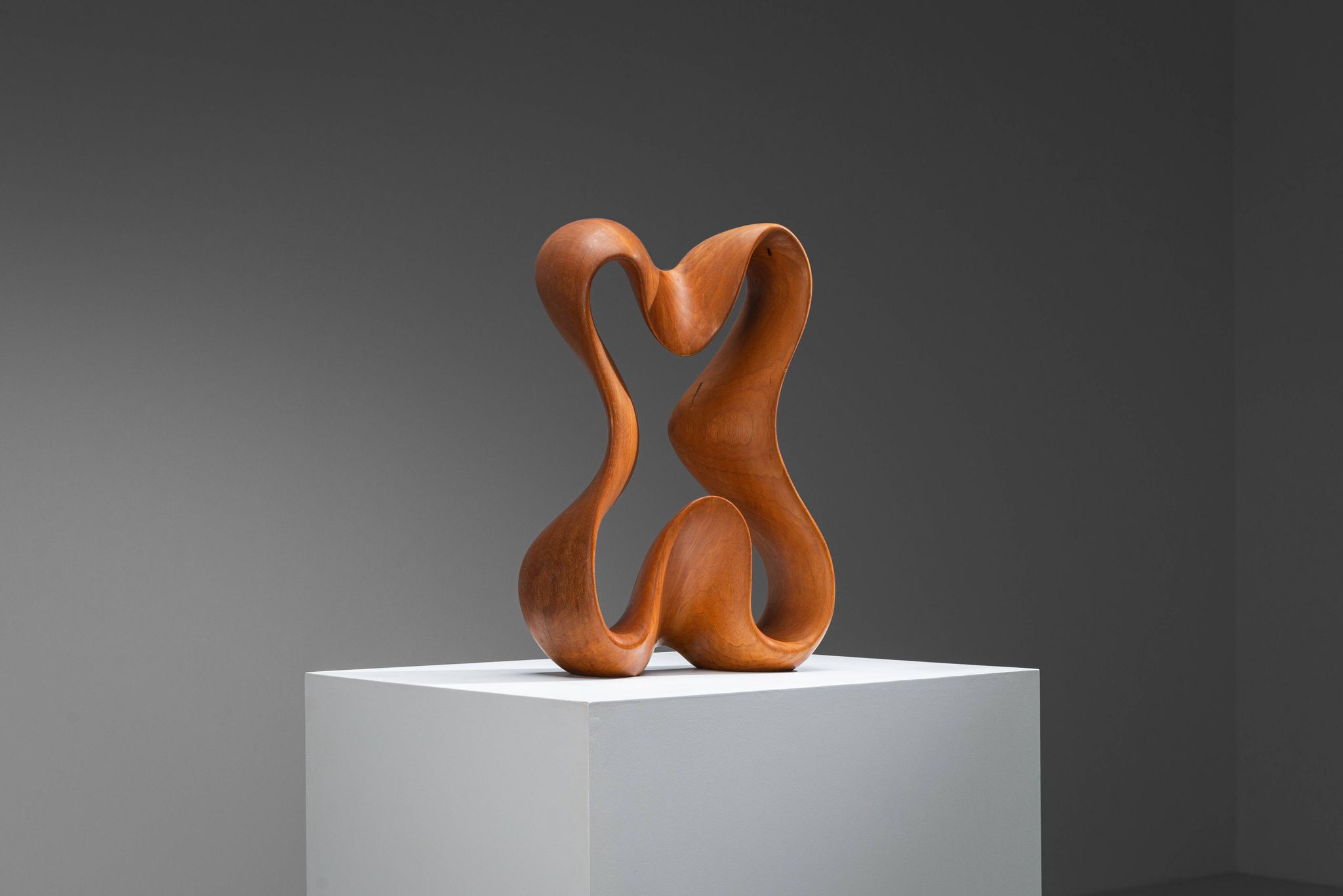 Abstract sculpture with organic flowing curves