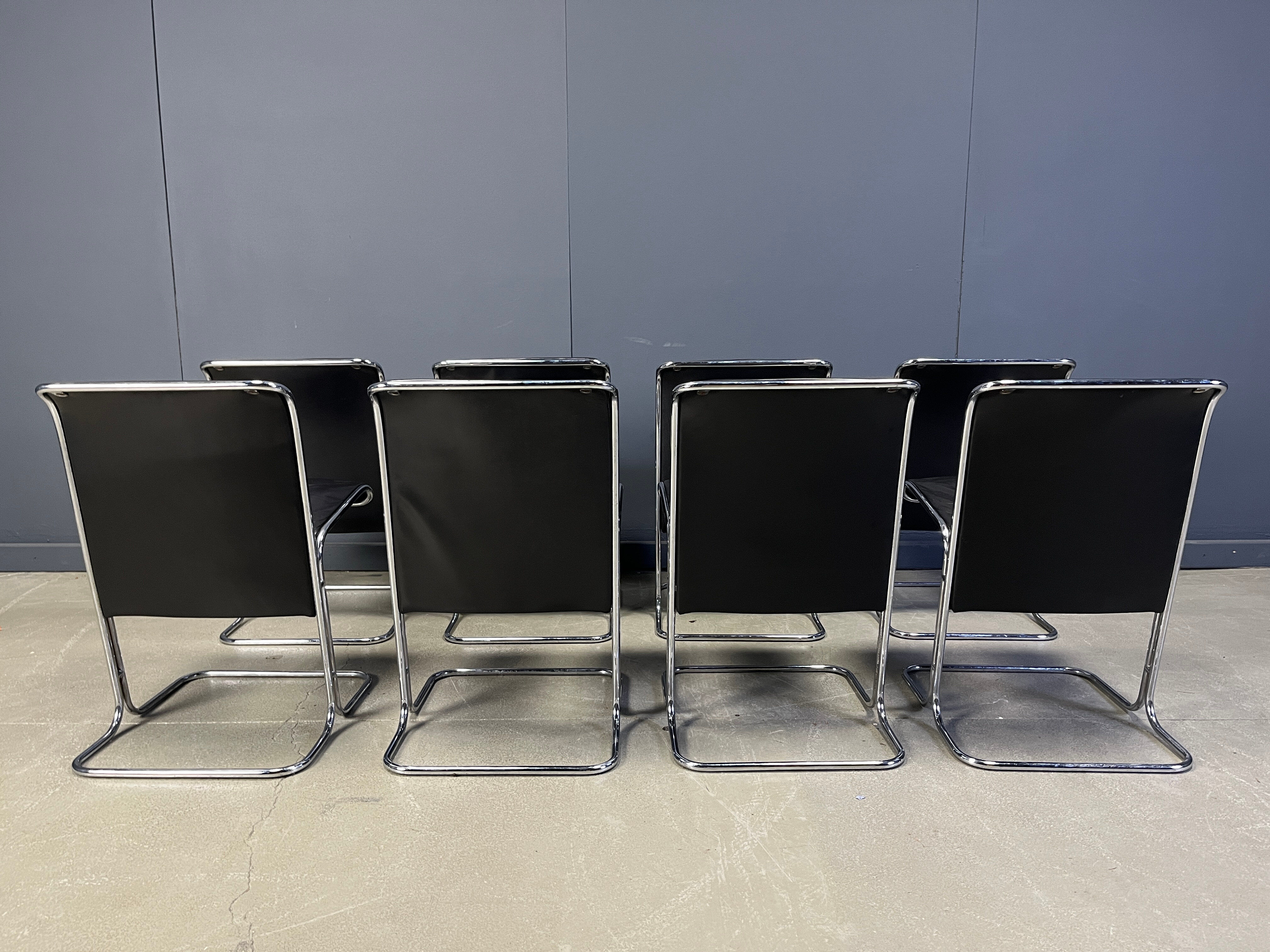 Set of 8 Calla chairs by Antonio Ari Colombo dining chairs, 1970s