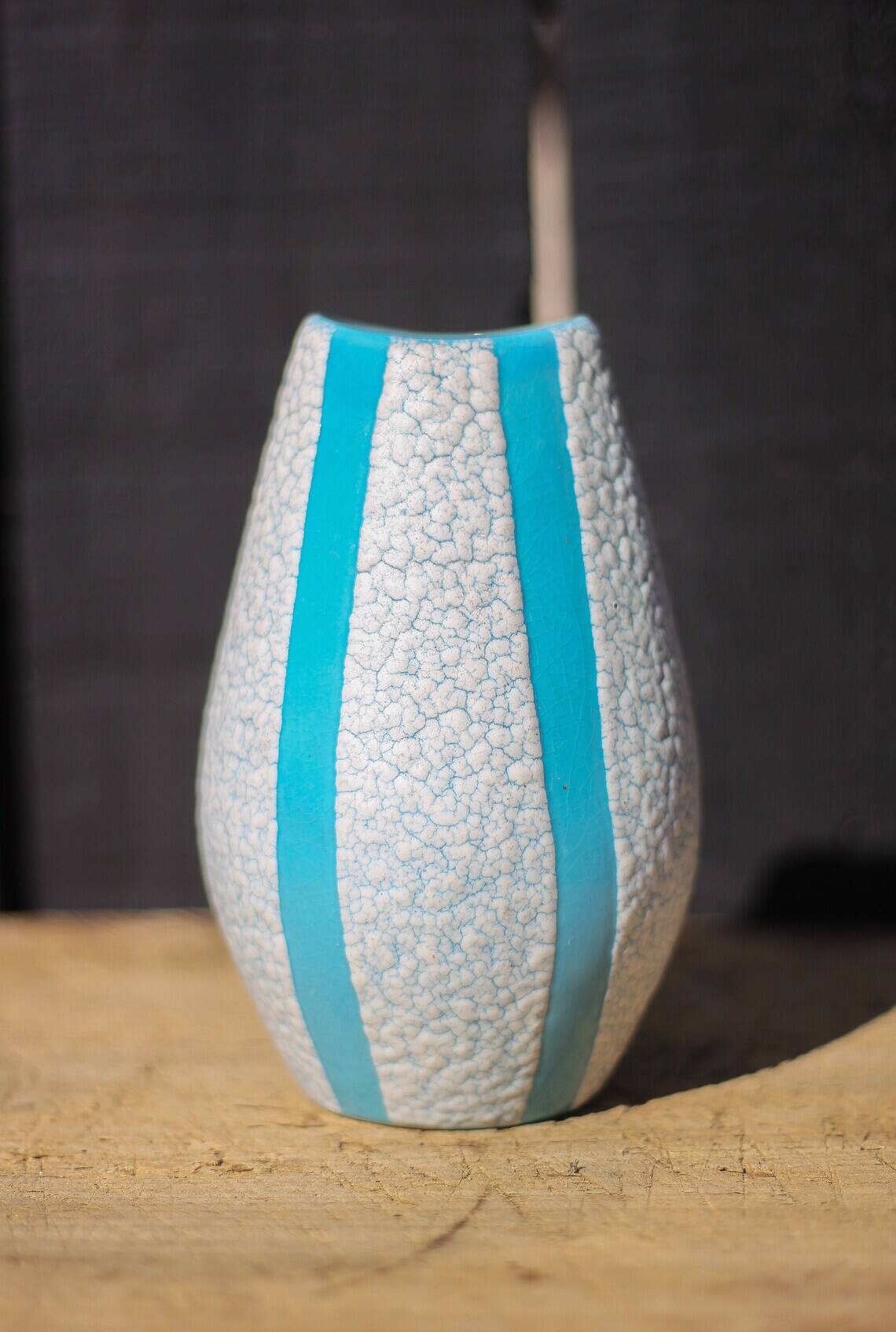 Jopeko fat lava vintage blue ceramic vase, pottery, collection, decorative vase, interior decor