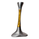 Brutalist candlestick by David Marshall, bronze and aluminium, Spain, 1970s